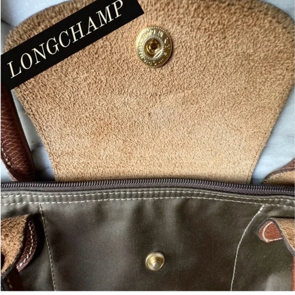 Longchamp • Le Pliage Shopping - Modele Depose Tote Bag • Dark Olive Green EUC - Picture 6 of 9